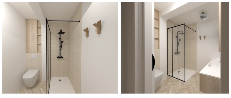 Scandinavian, Bathroom, Consultation Visit, Shopping list, 3D ambiance