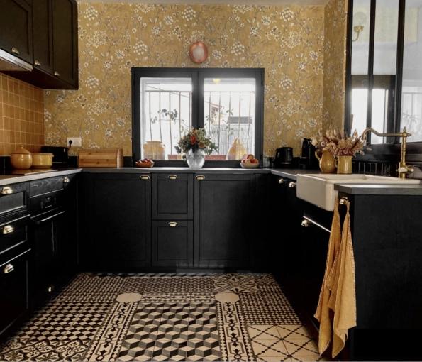 Bohemian, Vintage, Kitchen, Chic, Maximalist, Full Project