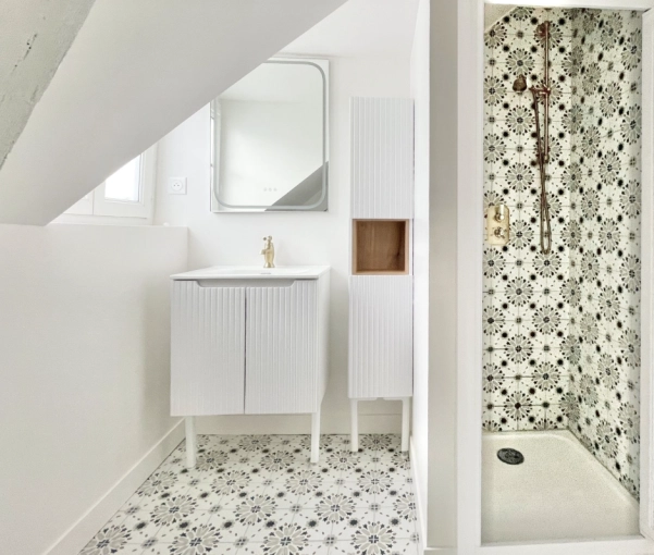 Contemporary, Bathroom, Chic, Full Project