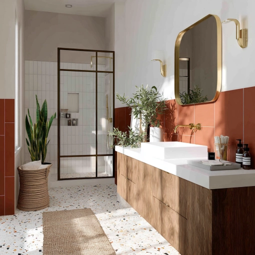 Contemporary, Vintage, Bathroom, Chic, Coach shopping, Shopping list, 3D ambiance
