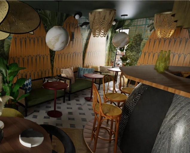 Industrial, Bohemian, Minimalist, Contemporary, Japanese, Scandinavian, Restaurant, Vintage, Chic, Nature, Feng Shui, Maximalist, Consultation Visit, Remote Coaching, 3D ambiance