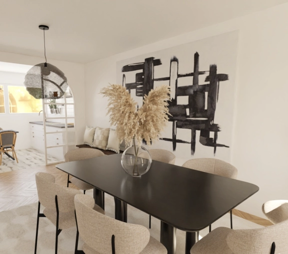 Home, Minimalist, Contemporary, Chic, Consultation Visit, Full Project, Shopping list, 3D ambiance