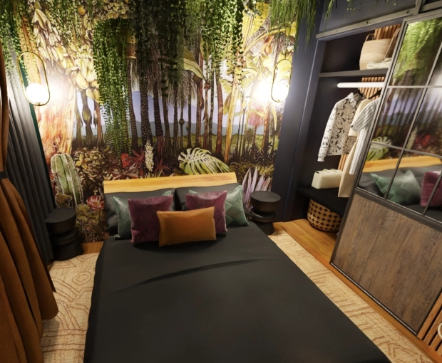 Hotel, Bohemian, Contemporary, Chic, Nature, Full Project, Home Staging, Remote Coaching, Creation of exclusive furniture, Shopping list, 3D ambiance