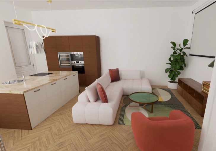 Minimalist, Contemporary, Living room, Consultation Visit, Full Project, Home Staging, Remote Coaching, Coach shopping, Energy renovation, Creation of exclusive furniture, Shopping list, 3D ambiance