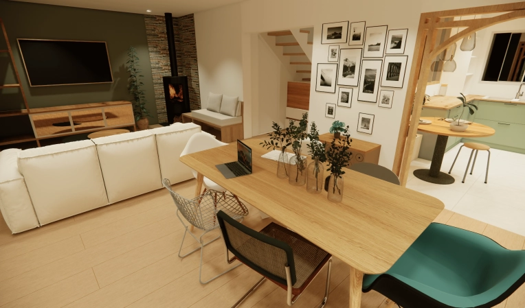 Home, Minimalist, Contemporary, Nature, Feng Shui, Consultation Visit, Full Project, Creation of exclusive furniture, Shopping list, 3D ambiance