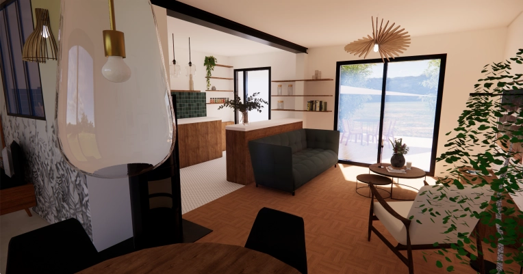 Home, Bohemian, Minimalist, Scandinavian, Nature, Consultation Visit, Home Staging, 3D ambiance