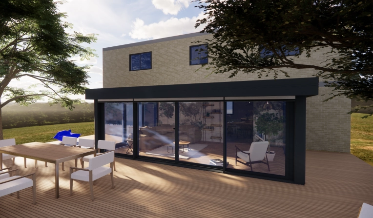 Home, Minimalist, Contemporary, Scandinavian, Vintage, Chic, Full Project, 3D ambiance