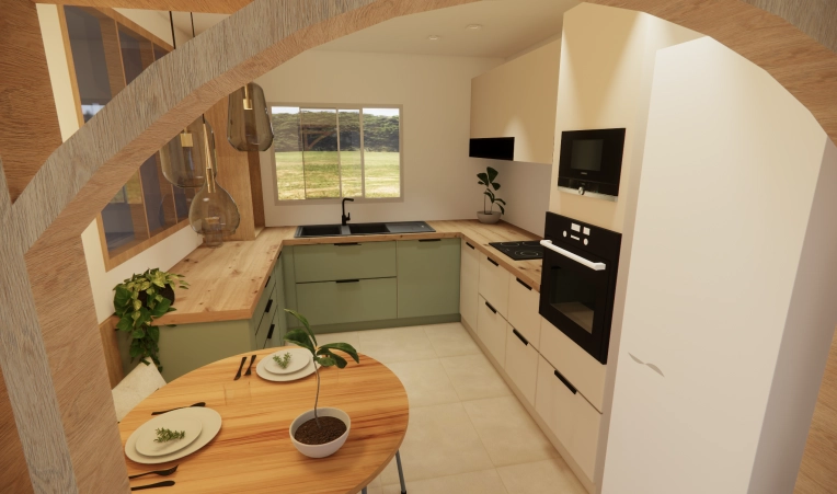 Bohemian, Minimalist, Contemporary, Kitchen, Nature, Feng Shui, Consultation Visit, Full Project, Home Staging, Creation of exclusive furniture, Shopping list, 3D ambiance