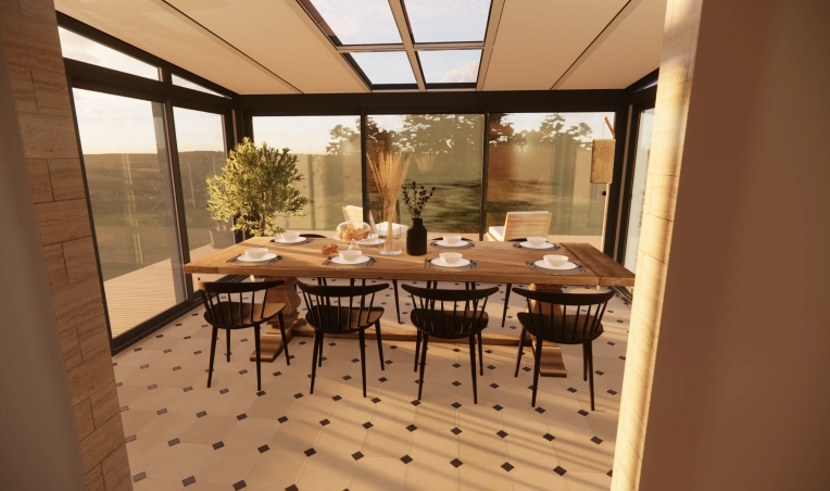 Vintage, Chic, Nature, Living room, Consultation Visit, Home Staging, 3D ambiance