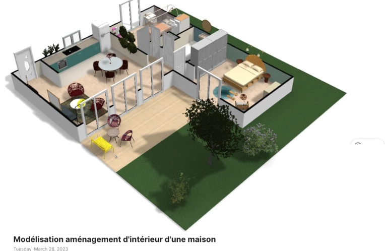 Home, Contemporary, 3D ambiance