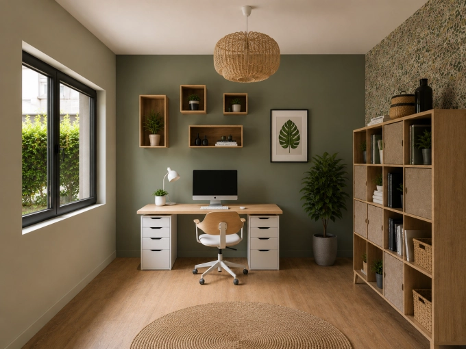 Bohemian, Contemporary, Feng Shui, Office, Full Project