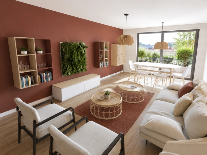 Home, Bohemian, Contemporary, Living room, Dining room, Full Project