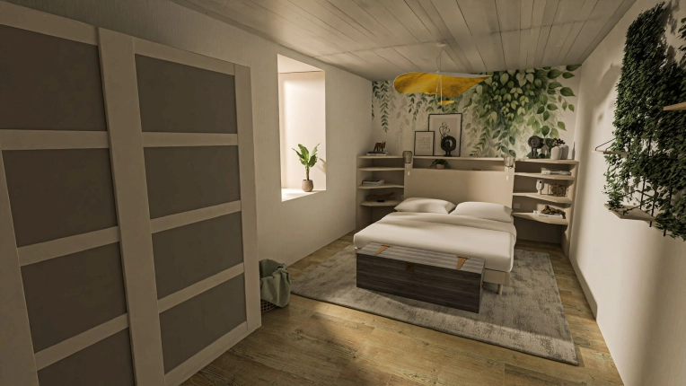 Bohemian, Room, Chic, Nature, Consultation Visit, Full Project, Remote Coaching, Energy renovation, Creation of exclusive furniture, 3D ambiance, Textile designer