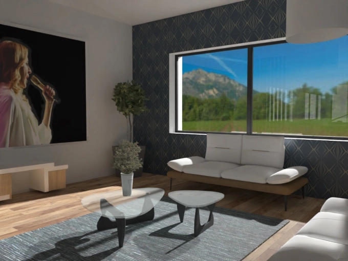 Minimalist, Contemporary, Vintage, Chic, Living room, Full Project, Home Staging, Remote Coaching, 3D ambiance, Textile designer