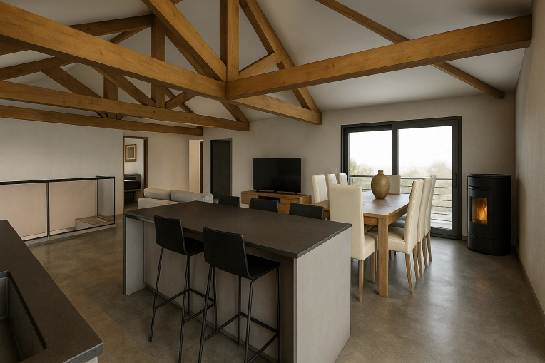 Chic, Living room, Consultation Visit, Full Project, Home Staging, Creation of exclusive furniture, Shopping list