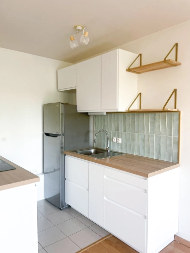 Scandinavian, Vintage, Kitchen, Nature, Full Project