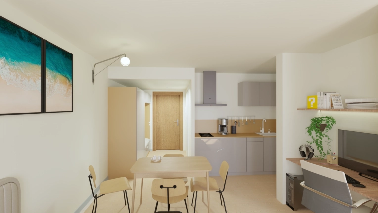 Flats / Apartments, Vintage, 3D ambiance