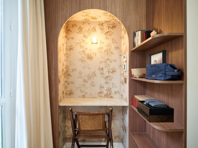 Flats / Apartments, Room, Chic, Office, Dressing, Full Project, Energy renovation, Creation of exclusive furniture, Shopping list, 3D ambiance, Plan, Renovation