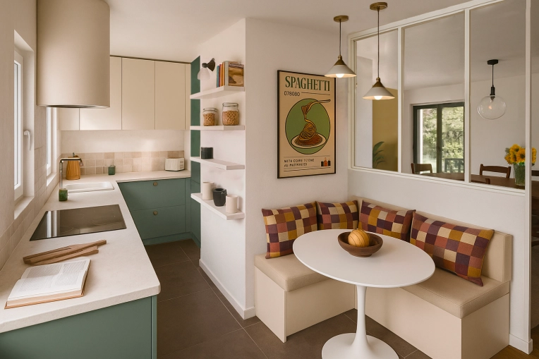 Contemporary, Kitchen, Chic