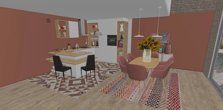 Home, Contemporary, Consultation Visit, Coach shopping, 3D ambiance