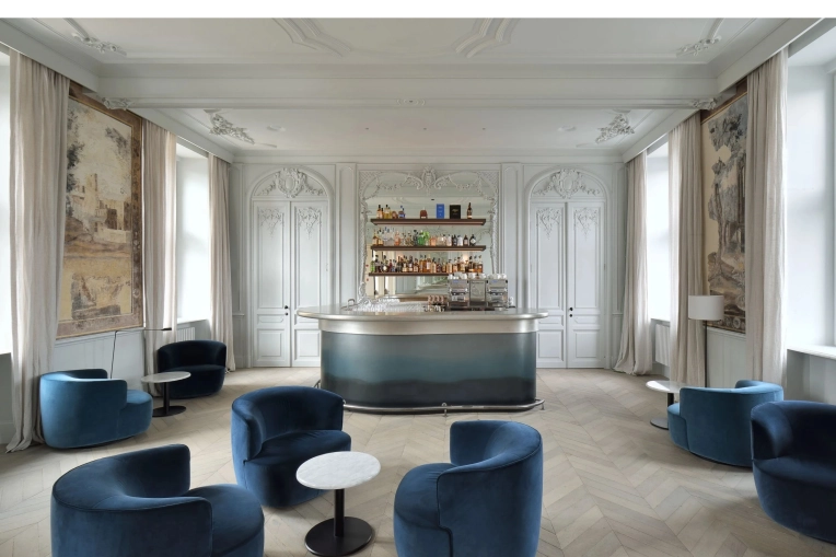 Minimalist, Contemporary, Scandinavian, Restaurant, Chic, Home Staging, 3D ambiance