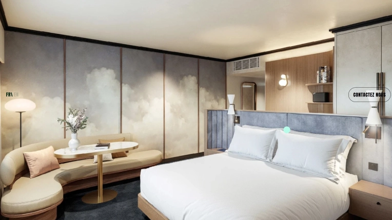 Hotel, Minimalist, Contemporary, Chic, Feng Shui, 3D ambiance
