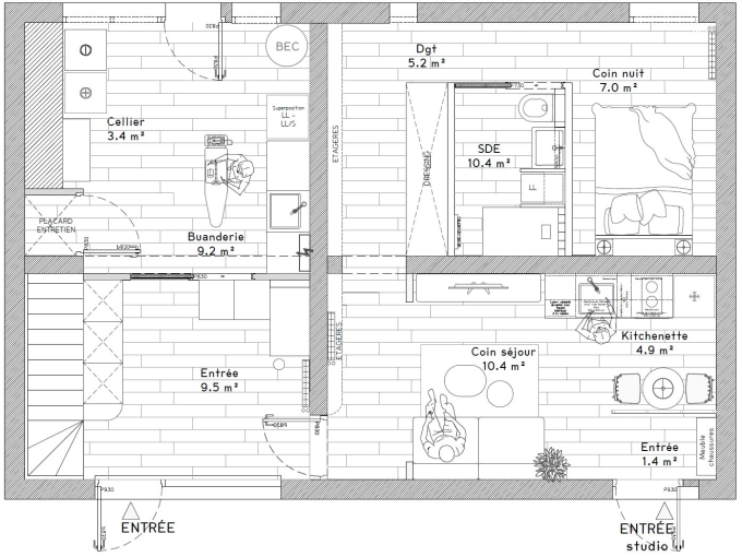 Industrial, Contemporary, Tiny house, Consultation Visit, Plan