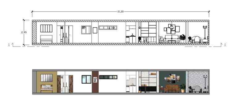 Industrial, Flats / Apartments, Vintage, Nature, Consultation Visit, Full Project, Creation of exclusive furniture, Shopping list, 3D ambiance, Plan