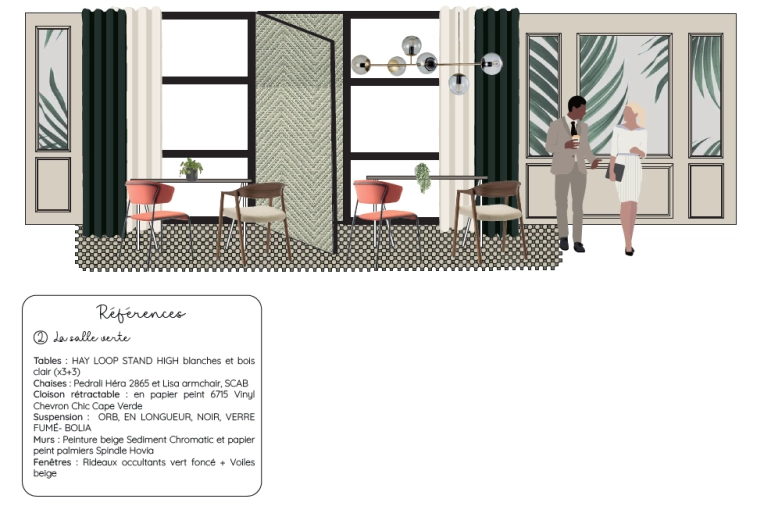 Contemporary, Chic, Office, Consultation Visit, Full Project, Creation of exclusive furniture, Shopping list, 3D ambiance, Plan