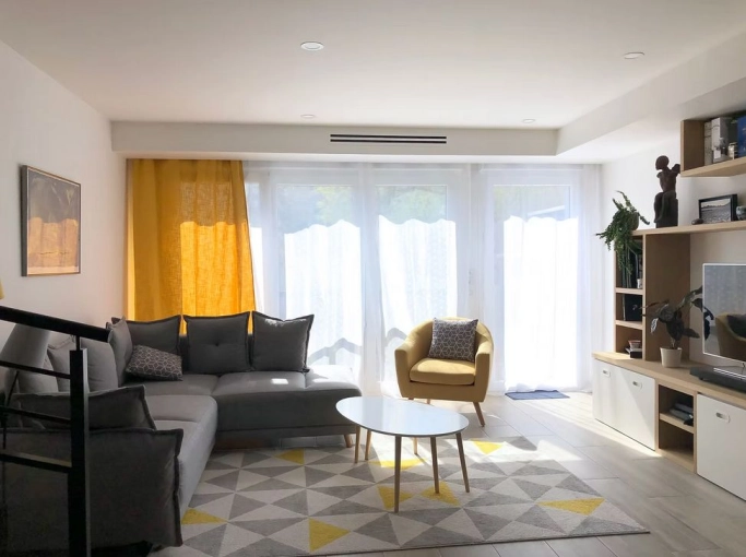 Scandinavian, Living room, Creation of exclusive furniture, Shopping list, Plan