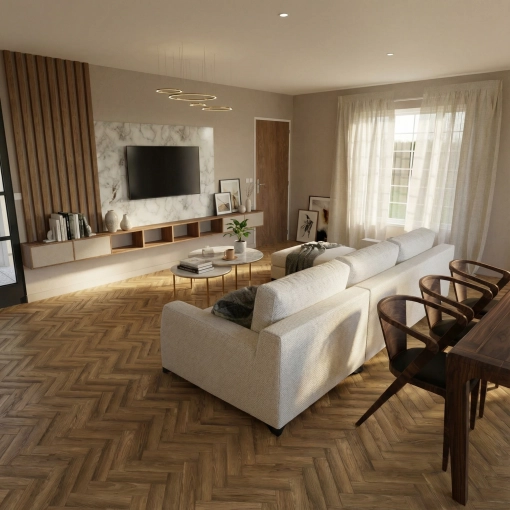 Home, Contemporary, Full Project, Creation of exclusive furniture, 3D ambiance, Plan