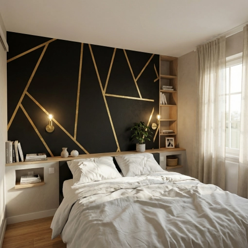 Bohemian, Contemporary, Room, Full Project, Creation of exclusive furniture, Shopping list, 3D ambiance, Plan