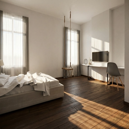 Hotel, Contemporary, Full Project, Creation of exclusive furniture, Shopping list, 3D ambiance, Plan