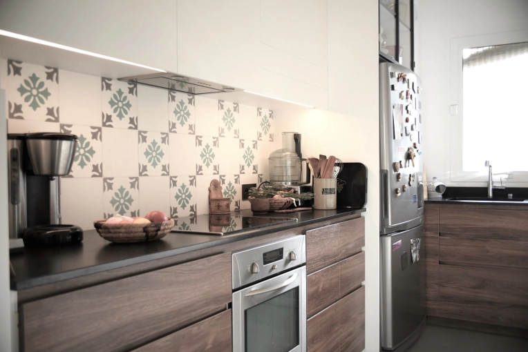 Contemporary, Vintage, Kitchen, Chic, Full Project, Energy renovation, Creation of exclusive furniture, 3D ambiance, Plan