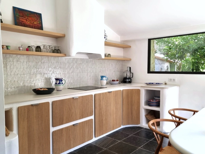 Bohemian, Vintage, Kitchen, Chic, Nature, Full Project, Energy renovation, Creation of exclusive furniture, 3D ambiance, Plan