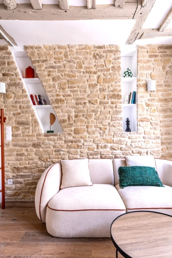 Contemporary, Chic, Living room, Full Project, Energy renovation, Creation of exclusive furniture, 3D ambiance, Plan