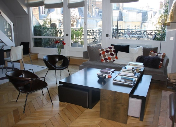 Contemporary, Vintage, Chic, Living room, Full Project, Energy renovation, Creation of exclusive furniture, 3D ambiance, Plan