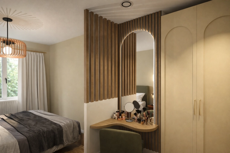 Contemporary, Room, Consultation Visit, 3D ambiance, Plan