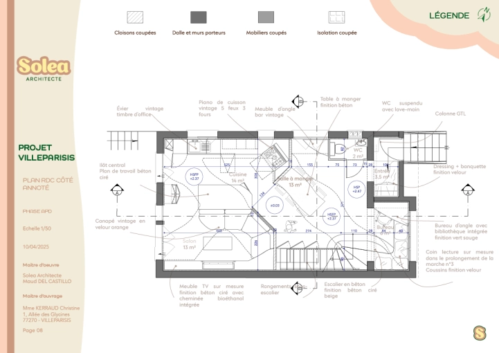 Home, Contemporary, Vintage, Consultation Visit, Full Project, 3D ambiance, Plan