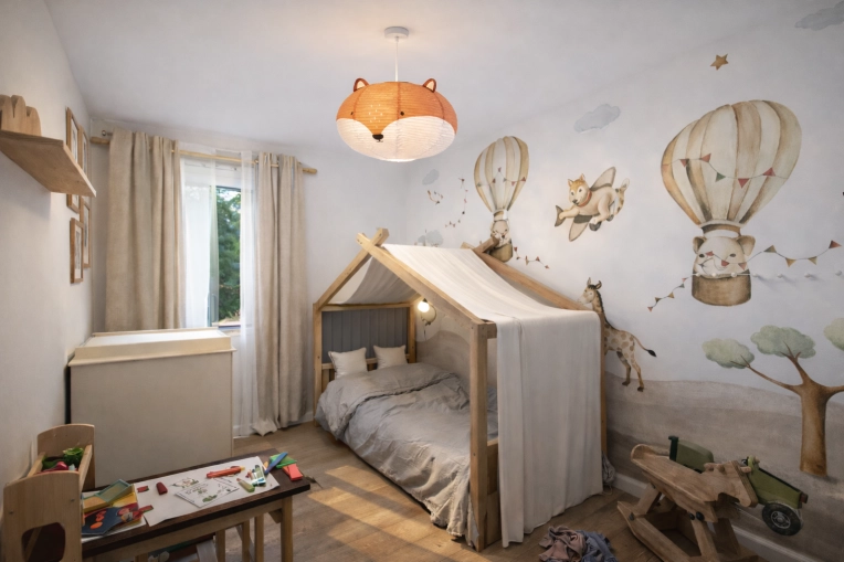 Minimalist, Contemporary, Room, Full Project, 3D ambiance, Plan