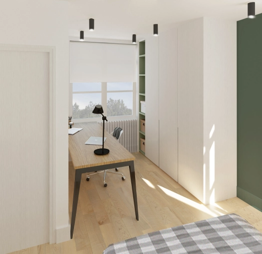 Industrial, Minimalist, Contemporary, Chic, Office, Creation of exclusive furniture, 3D ambiance, Plan