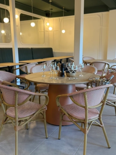 Rustic, Minimalist, Restaurant, Chic, Full Project, Creation of exclusive furniture, 3D ambiance, Plan