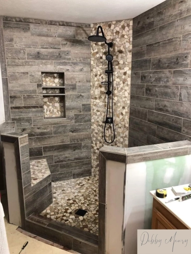 Rustic, Vintage, Bathroom, Nature, Consultation Visit, Full Project, Remote Coaching, Coach shopping, Shopping list, 3D ambiance, Plan