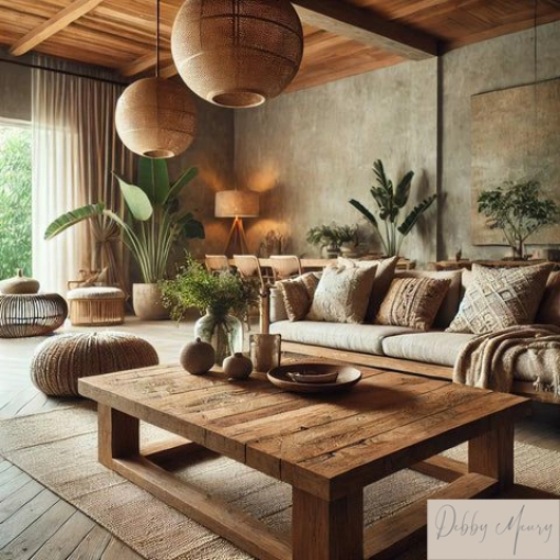 Bohemian, Japanese, Chic, Nature, Feng Shui, Living room, Wabi-sabi, Consultation Visit, Full Project, Remote Coaching, Event Decor, Coach shopping, Creation of exclusive furniture, Shopping list, 3D ambiance, Plan