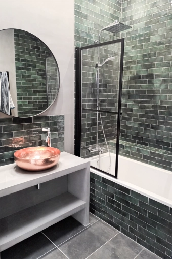 Bohemian, Contemporary, Bathroom, Nature, Consultation Visit, Full Project, Energy renovation, Creation of exclusive furniture, Shopping list, 3D ambiance, Plan