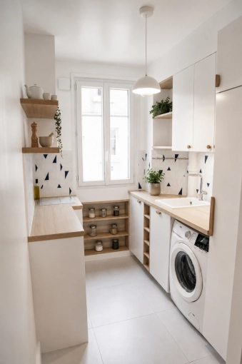 Bohemian, Contemporary, Kitchen, Chic, Consultation Visit, Full Project, Energy renovation, Creation of exclusive furniture, Shopping list, 3D ambiance, Plan, Renovation
