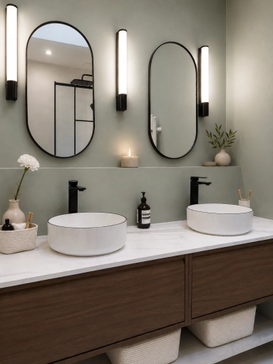 Industrial, Contemporary, Bathroom, Chic, Consultation Visit, Shopping list, 3D ambiance, Plan, Renovation