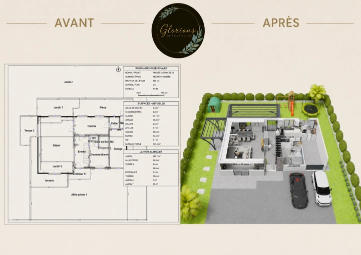 Home, Contemporary, Consultation Visit, Creation of exclusive furniture, 3D ambiance, Plan, Renovation