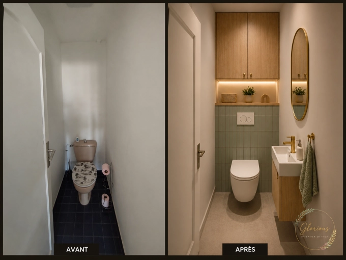 Bathroom, Chic, Nature, Consultation Visit, Full Project, 3D ambiance, Renovation, Geobiology