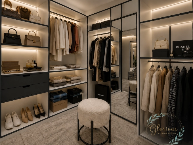 Contemporary, Chic, Dressing, Consultation Visit, Home Staging, Coach shopping, Creation of exclusive furniture, Shopping list, 3D ambiance, Plan